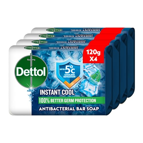 Dettol Cool Bathing Soap Menthol & Eucalyptus Scent 120g x 4