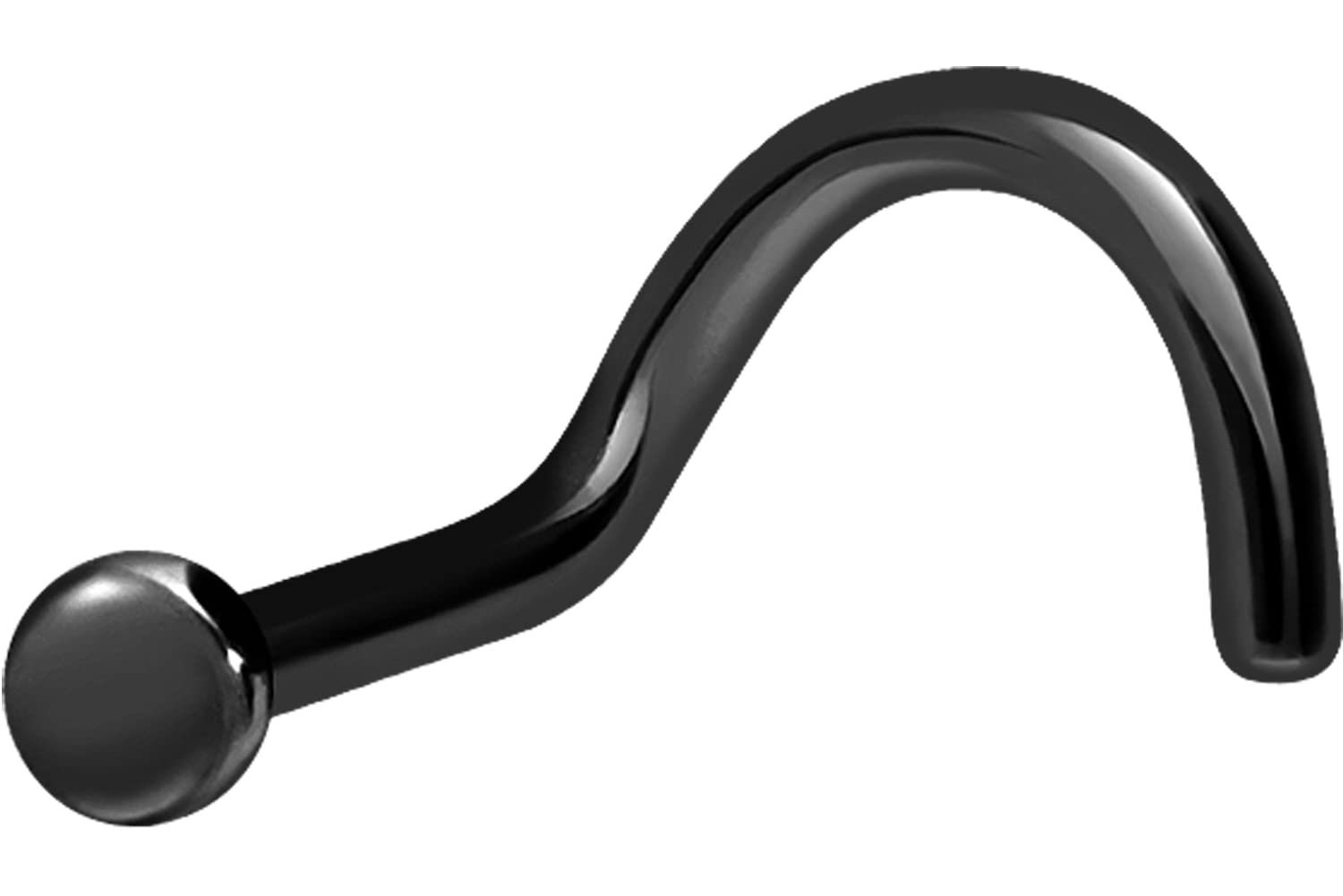 PIERCINGLINE piercing nasal de acero quirúrgico con placa - espiral nasal en 4 colores