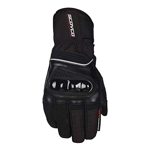 Image of SCOYCO Motorcycle Gloves Men 100% Waterproof Windproof Winter Moto Gloves Touch Screen Gant Moto Guantes Motorbike Riding Gloves (Black, M)
