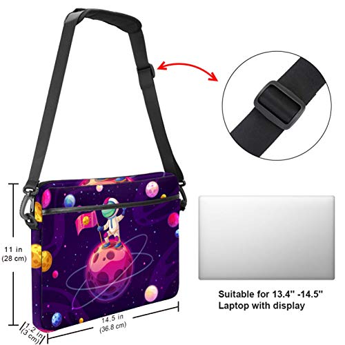 Funda de ordenador de astronauta de 13 a 14 pulgadas con asa ajustable 5