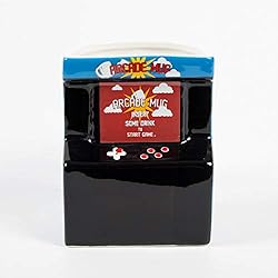 el & groove Taza de Arcade 3D Colorida, Taza de café de 250 ml (300 ml rebosante), Taza de té de Porcelana en Azul Turquesa, máquina tragaperras Videojuego Ordenador Consola, decoración Regalo