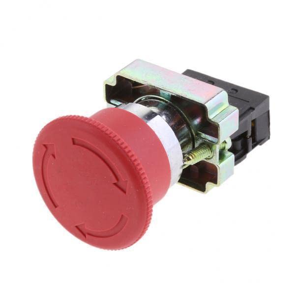 UJEAVETTE 3xXB2-BS542 RED Mushroom NC Emergency Stop Latching Rotary Push Button Switch-image-40
