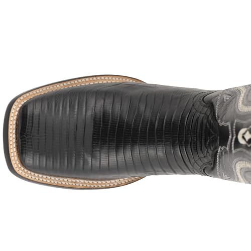 Men's Taylor Teju Lizard Square Toe Leather Heeled Western Boots4