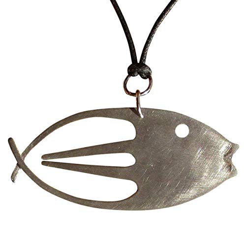 Fork Necklace in Fish Shape - Fork jewelry for women handmade spoon jewelryart