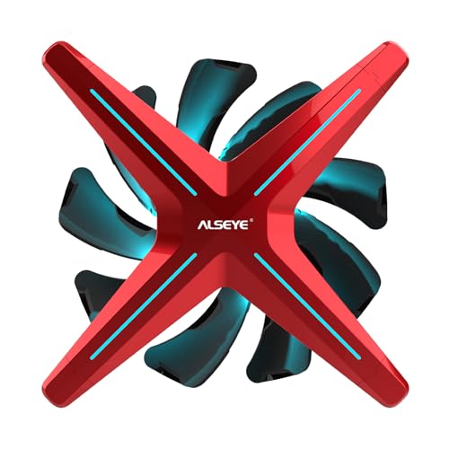 ALSEYE X12 Case Fan ARGB PWM Computer Air Cooling Fan - High Performance Silent Operation 120mm RGB CPU Cooling (Red, Reverse Blade)