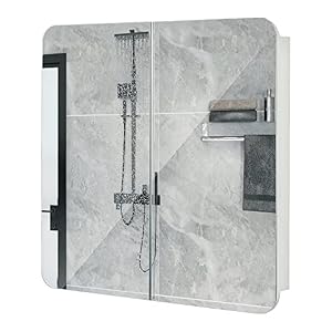 Meerveil Spiegelschrank F1015BC12WT mit 2 Türen