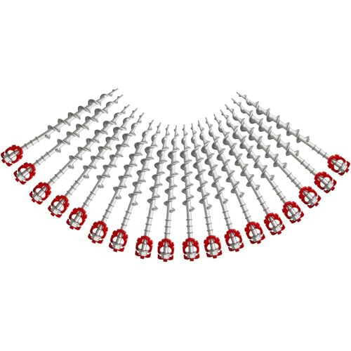 GarfatolRv 18 Pcs 12" Aluminum Ground Anchors, Tent Stakes Heavy Duty for Swing Set Anchors Screw in Kit for Tents, Canopies, Sheds,Amusement Facilities,Swing Sets Outdoor