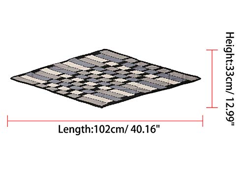 Allegra K Women's Retro Pleated Plaid Rhombus Head Neck Scarf Scarves Checkered Neckerchief3