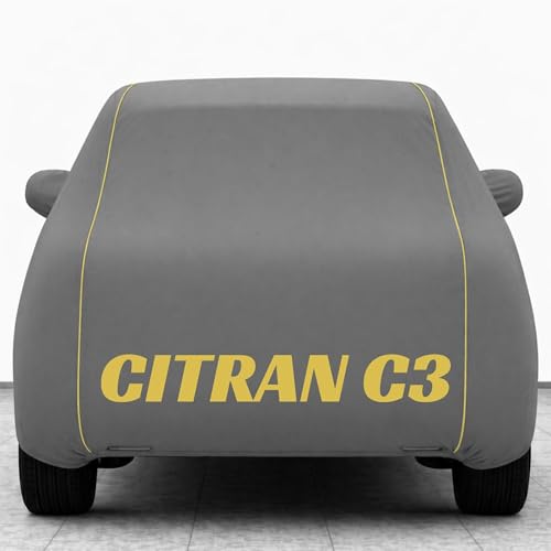 Image of Kings of Cover New Grey 100% Waterproof Citron c3 Car Cover | Polyester Car Body Cover for Rain & Sun | UV Protection, Dustproof, Scratch Resistant, Windproof, Heat Resistant, Custom Fit