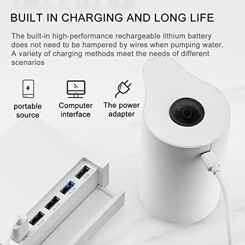 Yydgh Smart Water Bottle Dispenser, Wate Pump 5 Gallon Water Dispenser Automatic Drinking Water Pump Usb Rechargeable Water Jug Pump Dispenser Switch For Universal 5 Gallon Bottle #TOP5