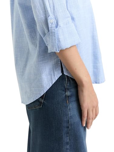 TOM TAILOR Damen Plussize Hemdbluse mit Brusttaschen, 22758 - Dreamy Blue, 46 5