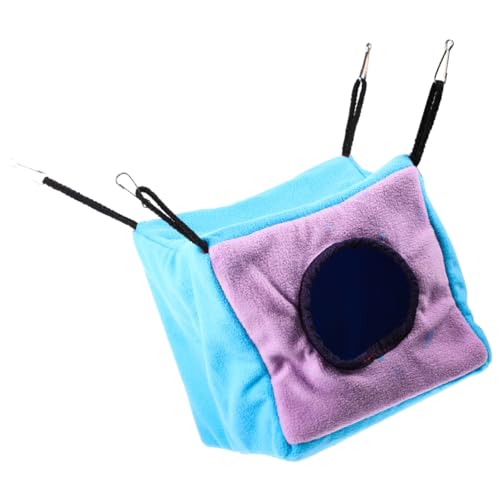 Veemoon Jaula Colgante Doble Capa para Mascotas Pequeñas, Hamaca Cálida y Escondite, Cama de Algodón para Hámster, Rata y Hurón, Accesorio para Jaulas, Suministros para Roedores