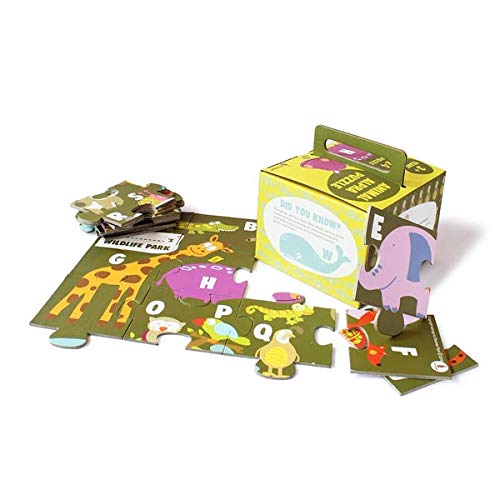 shumeeAlphabet Floor Puzzle (3+ Years) - Wild Animal Themed Puzzle - Perfect for Toddlers