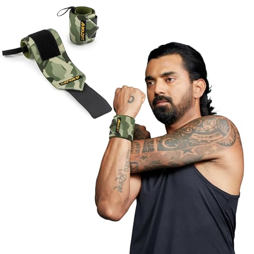 Image of Boldfit Wrist Band for gym workout wrist support for gym straps for men Hand Band strap for Man Accessories for men workout wrists supporter wrap for man Workouts Accessories for women hand wraps