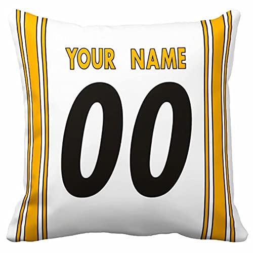 Image of ANTKING Throw Pillow 2 Pack with Custom Name and Number Personalized Gift for Men Women Boys