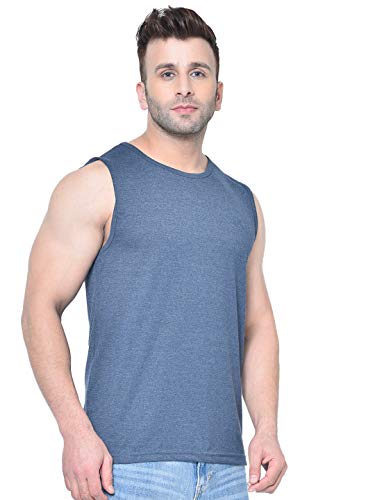 Image of CHKOKKO Tank Tops Sleeveless T-Shirt for Men Gym Wear Vest Solid Stylish Round Neck Running Sando for Sports Workout Fitness & Casual or Beach Wear