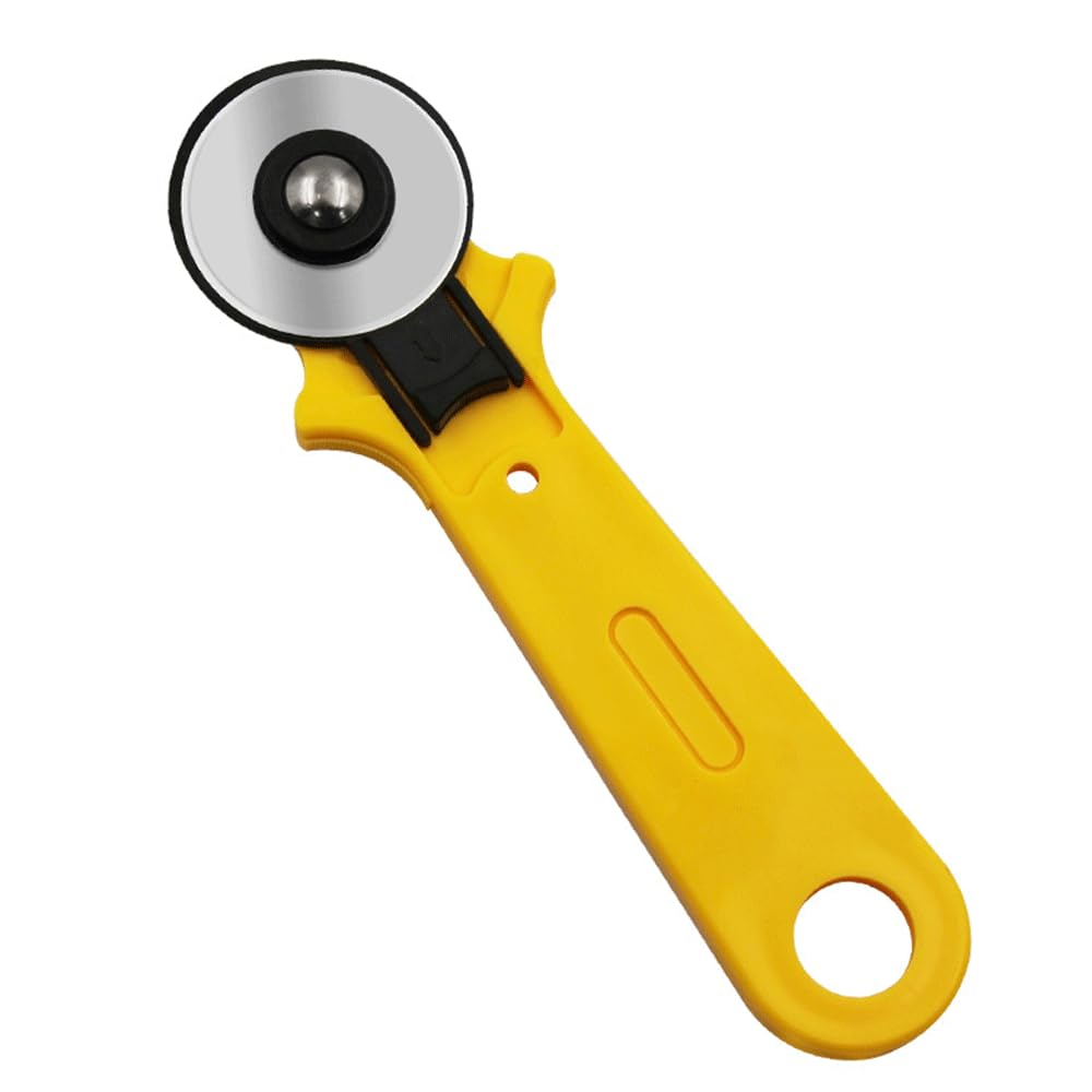 TopHomer 45MM Manual Fabric Cutter, Leather Rotary Cutters with Plastic Handle Wheel Cutter for Fabric Sewing Leather Papers