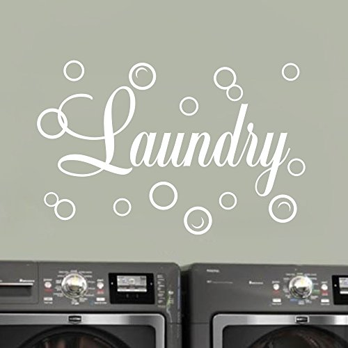 Moharwall Laundry Room Decal Quote Bubble Stciker Laundry Signs Wall Lettering Vinyl Art Sticker Decor