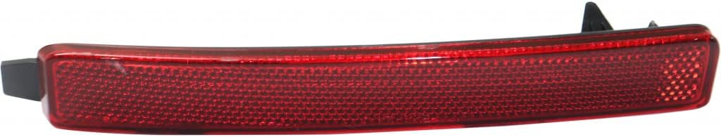 KarParts360 For Chevy Traverse 2009 2010 2011 2012 Bumper Reflector Driver Side | Rear | LED | Bumper Mounted | CAPA | Replacement For GM2830100, GM2830100C | 25881881, 615343542171