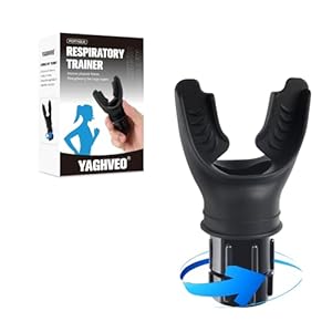 Breathe Trainer,Muscle Trainer,Portable Adjustable Trainer for and Muscular Exercise – Suitability Running Daily Fitness Training, Easy to Clean,for All（Black）