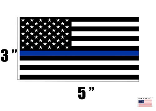 Thin Blue Line Blue Lives Matter Flag Sticker Vinyl Decal For Car Truck Window Bumper Sticker Support Of Police And Law Enforcement Officers (3X5") #TOP2