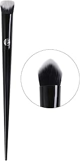 ENERGY Precision Concealer Brush Under Eye Nose Contour Foundation Brush for Liquid Cream Foundation Powder Eyebrow Concealer Blending Baking Buffing Vegan Premium Synthetic Makeup Brush Black