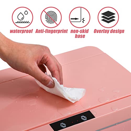 Caneca de basura rectangular rosa plástico 50 L miniatura 4