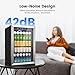 Feelfunn 4.5 Cu.Ft Beverage Refrigerator Cooler - 145 Can Mini Fridge Glass Door for Soda Beer Wine, Small Refrigerator for Bedroom Office Home Bar, 4 Adjustable Shelves, Silver
