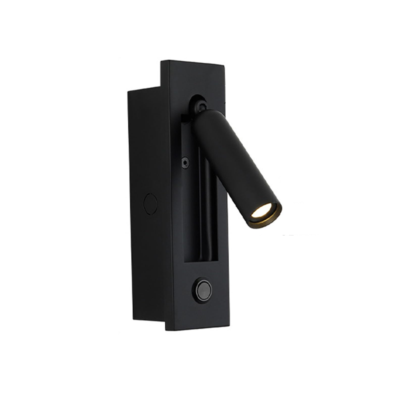 Recessed Wall Mounted Reading Light Sconce, LED 3W Warm White 3000K, 350ยฐ Rotatable, 90ยฐ Foldable, Hardwired Embedded Design for Bedside