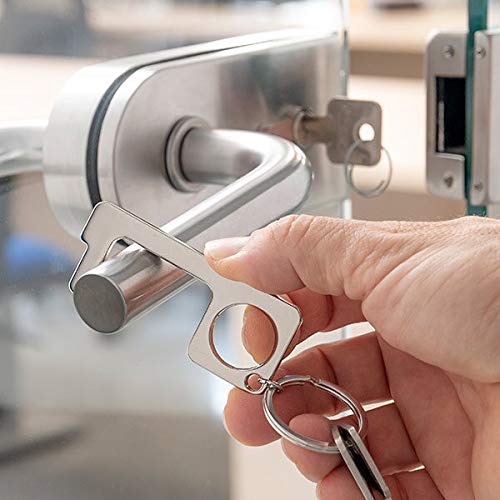 Image of Multi Purpose Safe Keychain Non Contact No Touch Door Opener Lift ATM Buttons (Pack of 2)