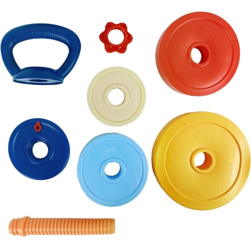 Wit Bear Kids Kettlebell - Fun Exercise Equipment and Stacking Toy Weights - Toddler Gym Workout Toys and Fitness Games - Cool Baby Sports Stuff for Boys and Girls - Adjustable Weight - Image 3