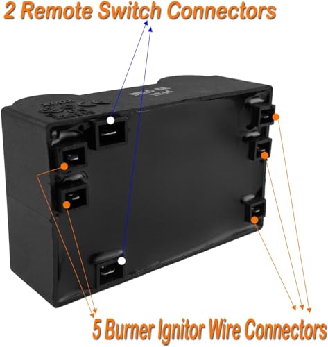 Image of BBQ Future Universal 5 Spark Generator Push Button Switch Electric Igniter Fit Grills with Up to 4 Main Burners Plus A Side Burner -Char-Broil Surefire Ignition Systems and Other