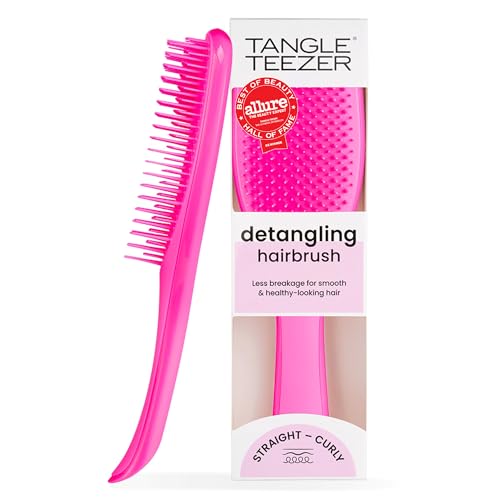 Image of Tangle Teezer Ultimate Detangler Brush for Wet & Dry Hair, Eliminates Knots & Reduces Breakage for Straight to Wavy Hair Types, Runway Pink