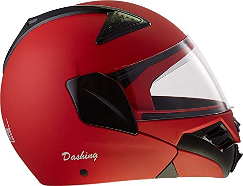 Image of Steelbird SB-34 Zorro Dashing Flip-Up Helmet (Matte Red, L)