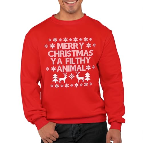 Ugly Christmas Sweatshirts for Adults Funny Holiday Season Crewnecks with