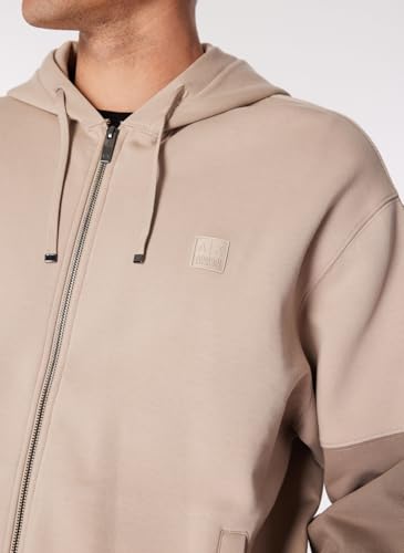 Armani Exchange Men's Bonded Stretch Cotton-Poly Contrast Color Zip Up Sweatshirt4