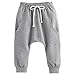 Baby Boys Girls Pants Kid Toddler Cotton Hiphop Harem Pants Infant Sport Jogger,3-4T,100cm tall/ Tag size:110,Grey