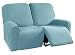 Pokrowiec na krzesło z rozkładanym fotelem Loveseat Recliner Slipcover ochraniacz na meble z elastycznym dnem pokrowiec na krzesło z boczną kieszenią elastan żakardowy -18-Sofa dwuosobowa (6 szt.)