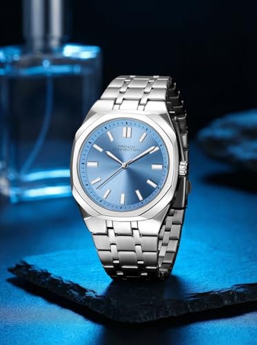 Image of French Connection Lumiere | Analog Display | Blue Dial | Silver Stainless Steel Strap | Watch for Men - FCU16USM