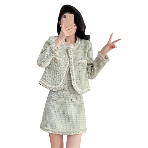 Jupe courte en tweed de qualité supérieure, style chic et raffiné