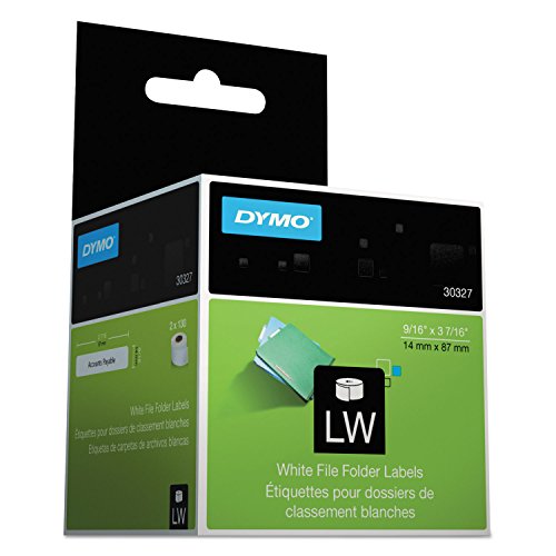 Dymo Corporation Products - File Folder Labels, 9/16amp;quot;x3-7/16amp;quot;, 130 Labels/RL, 2RL/BX, White - Sold as 1 BX - White File Folder Labels print directly from the roll for simple use. Print labels singly or in a batch. Compatible with DYMO LabelWriter printer EL40, EL60, CoStar LabelWriter XL, 300, 310, Turbo and CoStar LabelWriter XL Plus, Turbo, 320, 330, 330 Turbo, 400, 400 Turbo, Twin Turbo, DuoTurbo and Seiko SLP 120, 240, Pro, EZ30, and Plus.