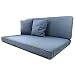 Produktbild Nordje Palettenkissen Set Comfort bestehend aus Sitzkissen (120 x 80 cm) und Lehne (120 x 40 cm) für Ihre Outdoor Palettenlounge inkl. Dekokissen (2 Stück) (Blau)
