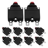 BETOOKY 10pcs Electric Circuit Breaker Overload Protector Manual Reset Switch Accessories for Motor Safety Button Circuit Reset Tool Home Maintenance