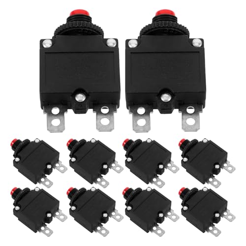 BETOOKY 10pcs Electric Circuit Breaker Overload Protector Manual Reset Switch Accessories for Motor Safety Button Circuit Reset Tool Home Maintenance
