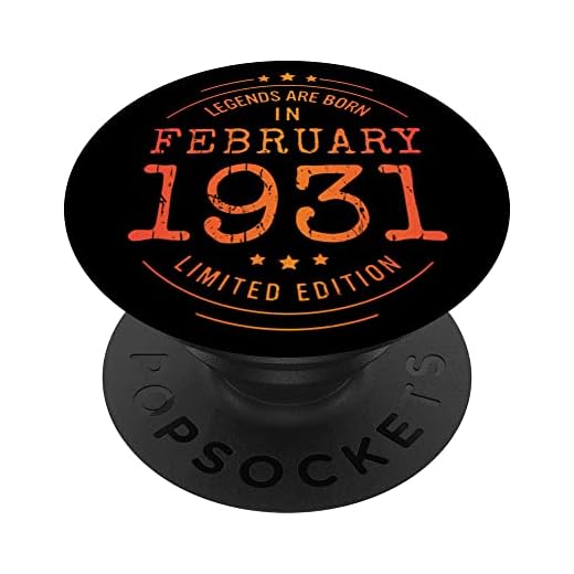 Cumpleaños Febrero 1931 Edición Limitada Regalo February PopSockets PopGrip Intercambiable