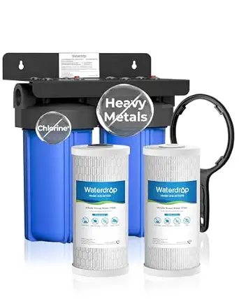 Waterdrop WHF21-PBH 2-Stage Whole House Water Filter System, 5 Micron