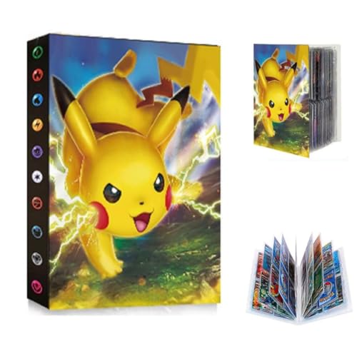 Card Binder for Pokemon, 4 Pocket Collection Card Holder, Trading Card Album Folder, 30 Pages 240 Cards Capacity