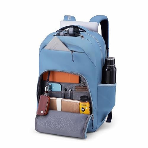 Image of American Tourister Brett 4.0 | 32.5 Ltrs | 2 Compartments | Bottle Pocket | Ergonomic Padded Back Panel & Shoulder Straps | Laptop Backpack | 1 Year International Warranty | Blue Lead