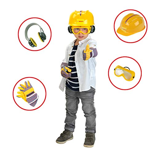 Theo Klein 8485 Bosch Werkbank Nr. 1 | 150-teilig | Inkl. Werkzeuge Und Zubehör | Akkuschrauber Mit Licht & Sound | Spielzeug Für Kinder Ab 3 Jahren, 62 X 42 X 100