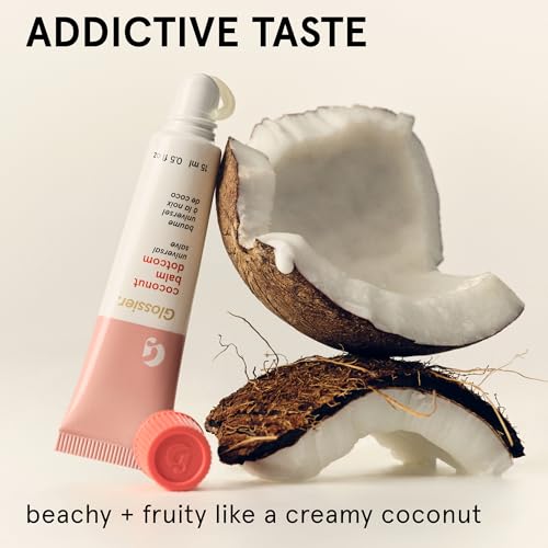 Image of Glossier Balm Dotcom Hydrating Lip Balm - Universal Salve, Up to 12Hr Moisture - Lanolin, Beeswax & Castor Oil for Dry Lips, Cuticles & Skin - Coconut, Clear Untinted, 15ml